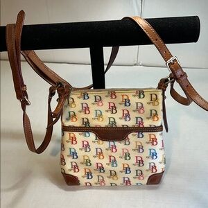 DOONEY & BOURK RAINBOW DB MONOGRAM 1975 WHEN CO. STARTED VINTAGE CROSSBODY BAG